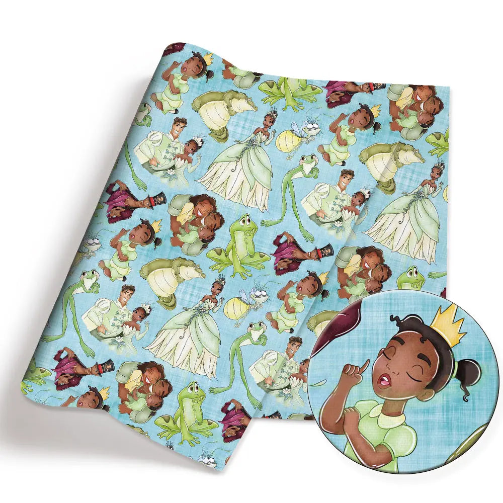 serviettes enfants dessins animés personnages fées sirènes motifs colorés rose vert bleu blanc opaques