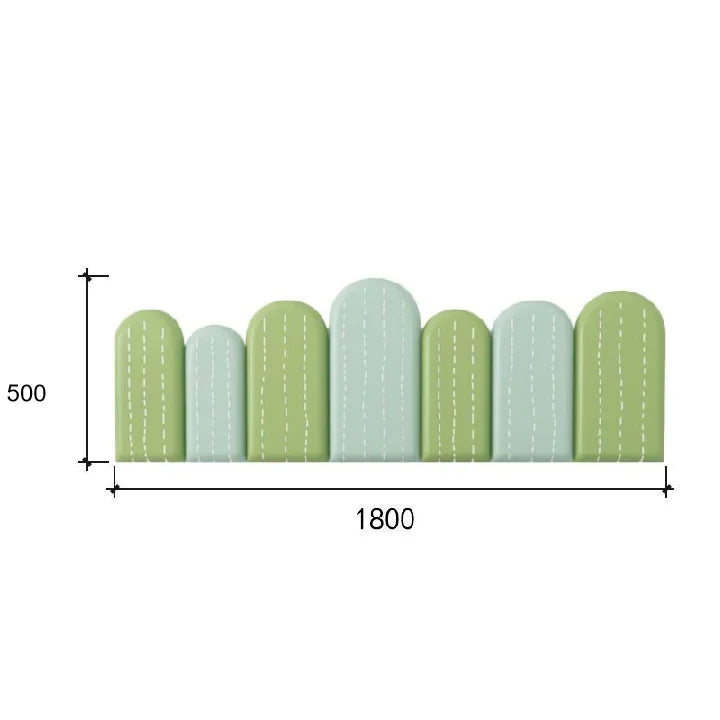 tête lit moderne motif feuilles verte gris chambre enfant décoration bois acajou ornemental intérieur