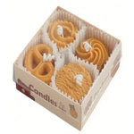 bougies forme biscuits parfumées beige rose fraises imprimées boîte créative mignonne