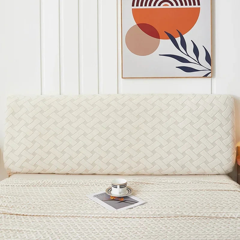 Housse de tête de lit extensible ajustée sur un cadre de lit