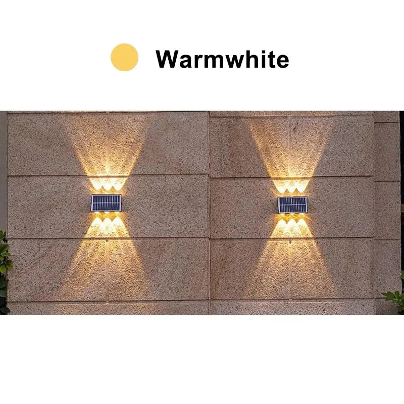 projecteur mural solaire led 60lm 4led 6led 8led moderne minimalisteextérieur jardin balcon