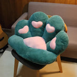 coussin patte chat peluche coeurs blancs doux lit amovible lavableDecoration mignonneAdultes