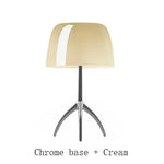 lampe table moderne blanc orange rouge pied métal base cuivrée led chambre salon