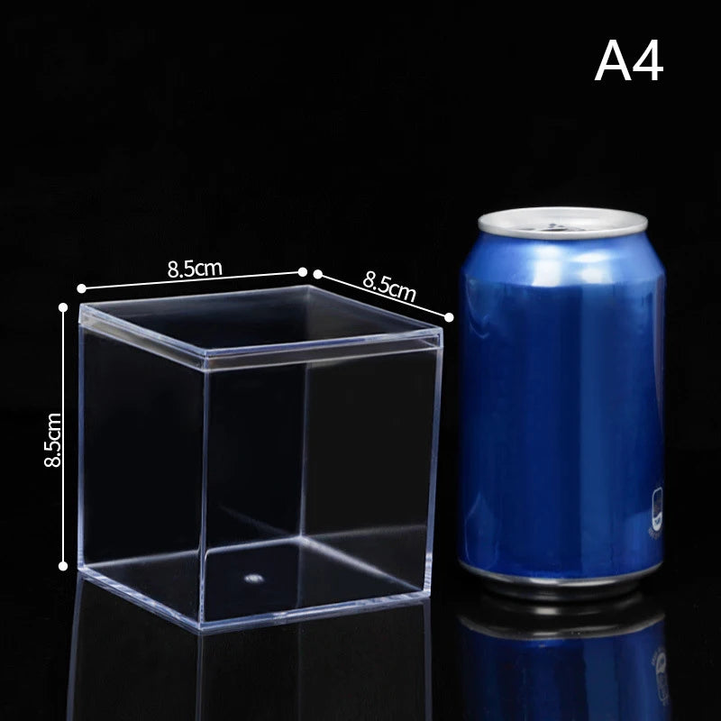 boîtes bijoux transparentes modernes boîtes rangement acrylique conteneurs stockage sans motif sacs bonbons