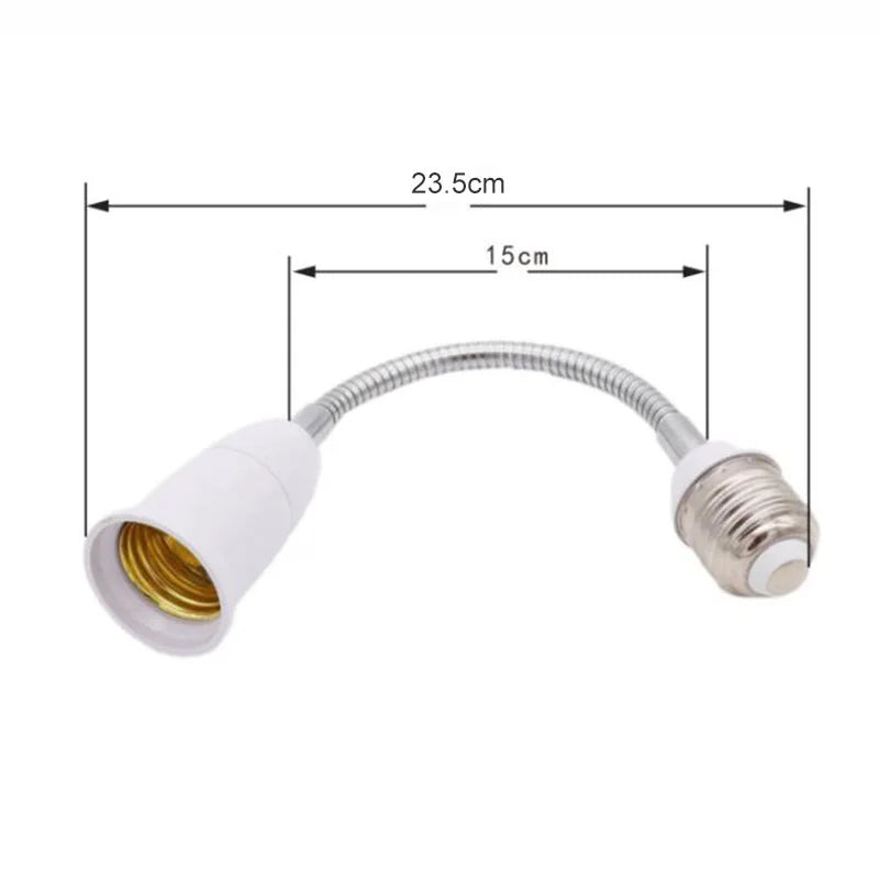 adaptateur ampoule E27 blanc flexible moderne 65mm 95mm 120mm adhésif métal certifié