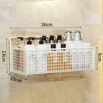 paniers rangement noir maille métallique adhésif moderne sans poinçon aluminium unique