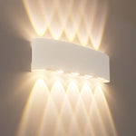 applique murale led moderne ip65 blanc rayures diagonales 4w 6w 8w 10w