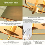 lampe suspendue or beige vert olive tissu fin métal minimaliste américaine chaîne ajustable ampoules