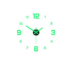 horloge murale moderne chiffres relief couleur vert noir blanc gris minimaliste