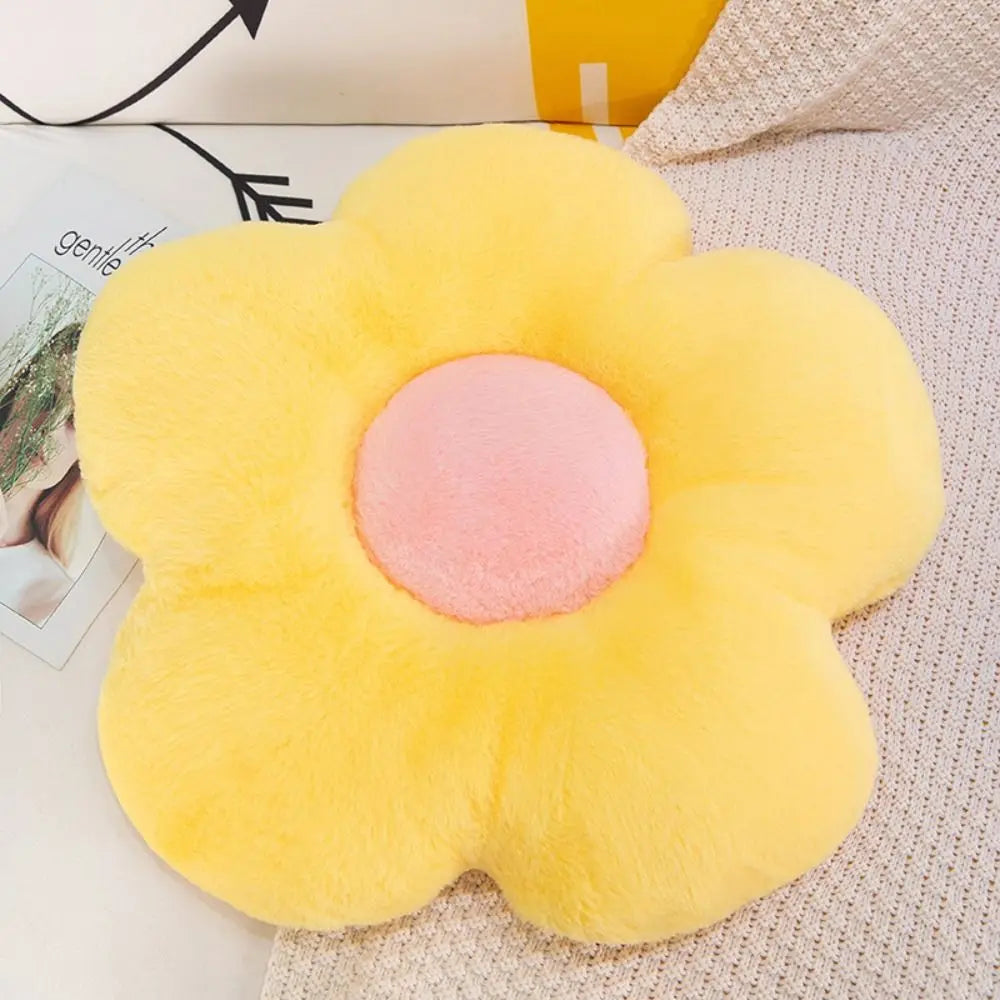 coussin fleur doux moelleux blanc noir vert jaune rose violet moderne enfant 35cm