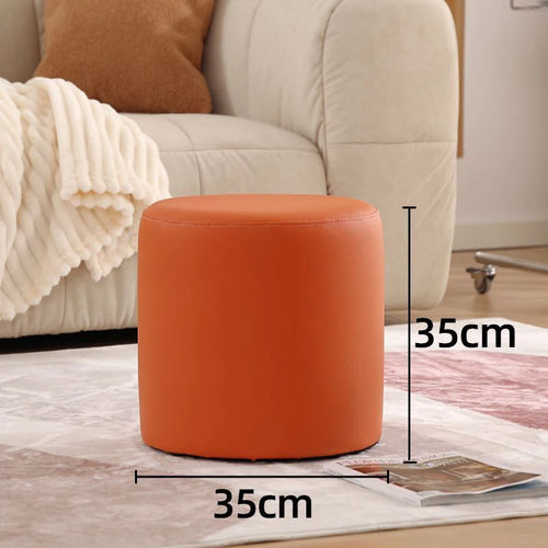 tabourets moderne couleur noir blanc orange gris cuir synthétique structure bois scandinave minimaliste