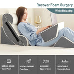 coussin inclinable multifonctionnel blanc gris tissu imprimé velcro ajustable moderne