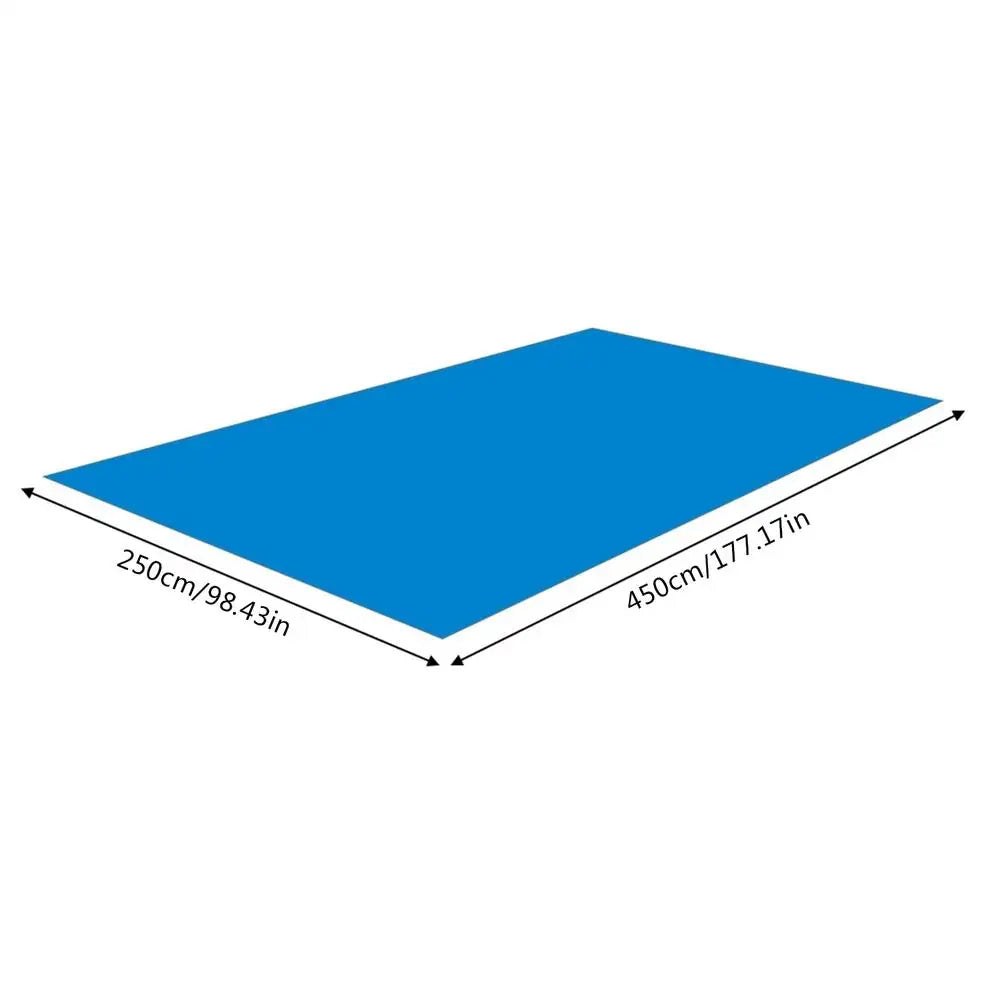 tapis piscine rectangulaire bleu moderne pliable texture tissée sol imperméable 2x3 2x4 2x5 3x5mètre