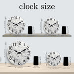horloge murale moderne marbre gris blanc quartz bois salon unique