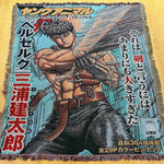tapisserie dessin animé berserk personnage épée armure noir blanc gris bleu rouge marron jacinthe