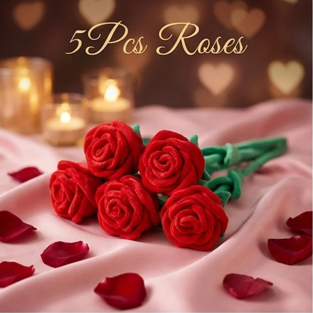 fleur artificielle rouge velours moderne décoration intérieure mariage saint valentin bouquet grande taille