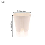 pots plantes transparents blancs modernes minimalistes grille drainage différents disponibles