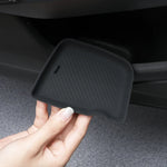 protège pieds voiture moderne noir rayures diagonales intérieur auto protection voiture gel silice