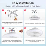 ventilateur led éclairage blanc moderne télécommande gradation couleurs timer contemporain