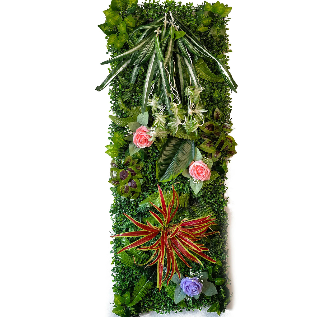 plantes artificielles murales vertes feuilles diverses moderne extérieur accrochables branches fleurs