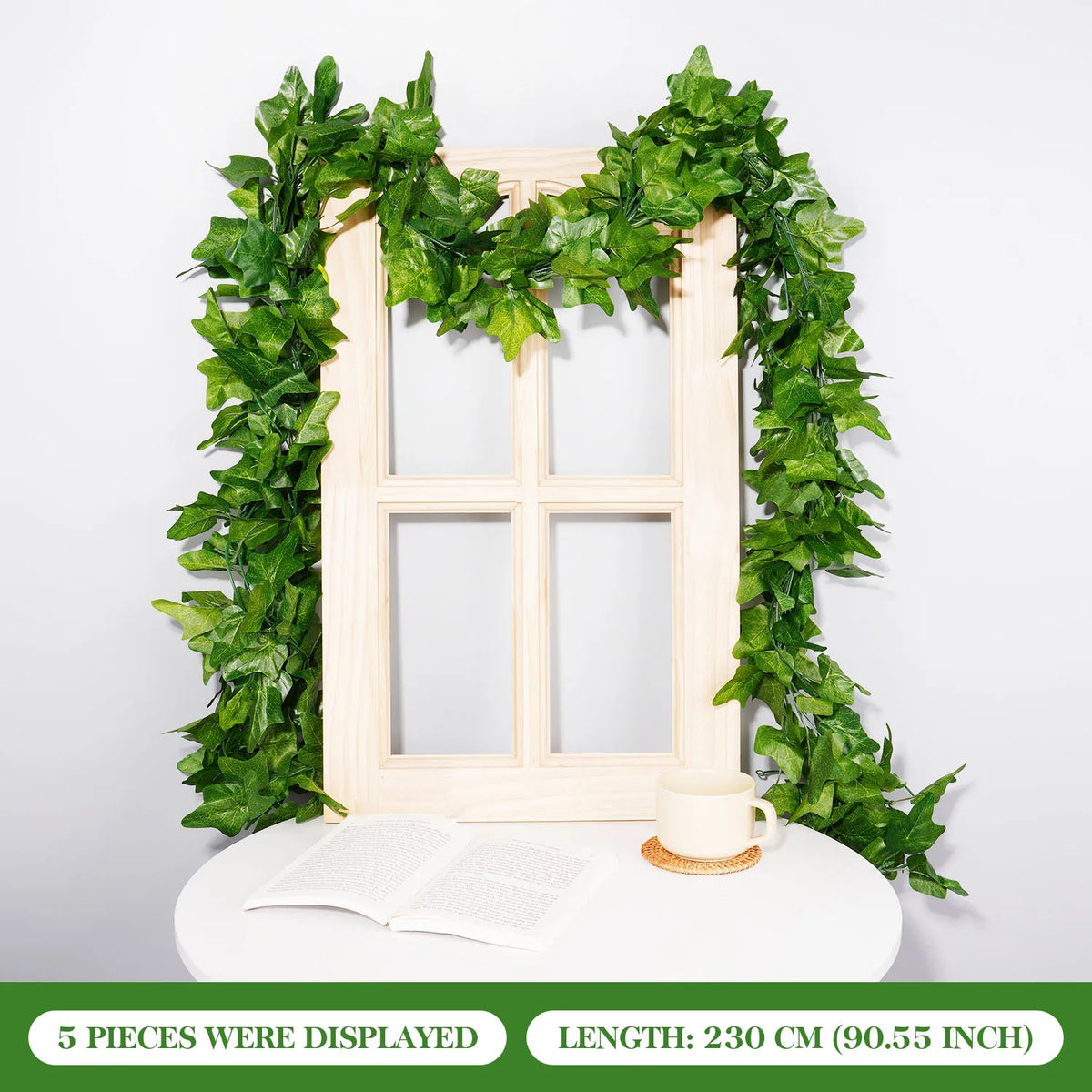 guirlande végétale artificielle feuilles vertes modernes décoration extérieure accrochée adhésif maison jardin anniversaire exposition