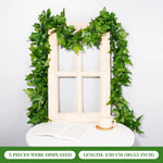 guirlande végétale artificielle feuilles vertes modernes décoration extérieure accrochée adhésif maison jardin anniversaire exposition