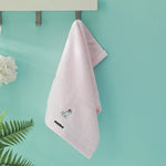 serviettes coton chien mignon violet jaune rose blanc bleu douces absorbantes moderne toilette