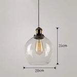 suspension lumineuse industrielle vintage verre transparent doré filaire 90 260V 249 2000lm