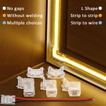 connecteurs led transparents 2pin 3pin clips câbles rgb cct cob 5v 12v 30v ul