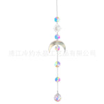 guirlande décorative cristaux célestes soleil lune étoile arc ciel chaîne métallique boho