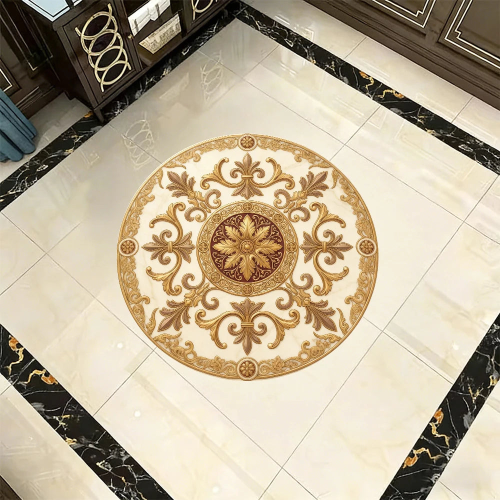 décor autocollant doré ornements floraux motifs géométriques classique 60cm 80cm