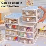 organisateur moderne rose clair transparent tiroirs plastique respectueux environnement multifonctionnel