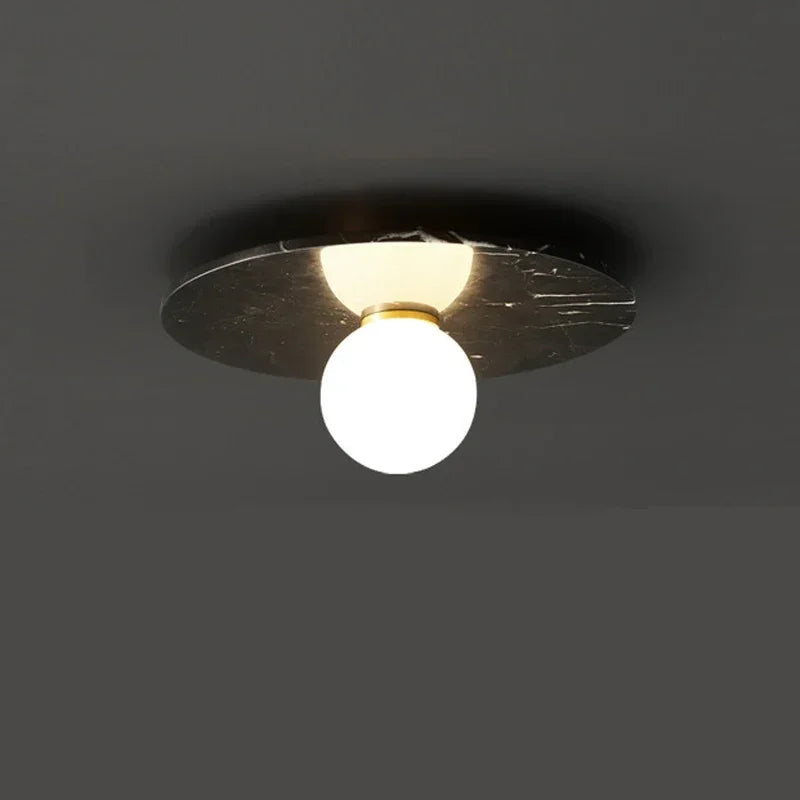 plafonnier moderne marbre blanc vert doré lampe salon chambre décoration intérieur