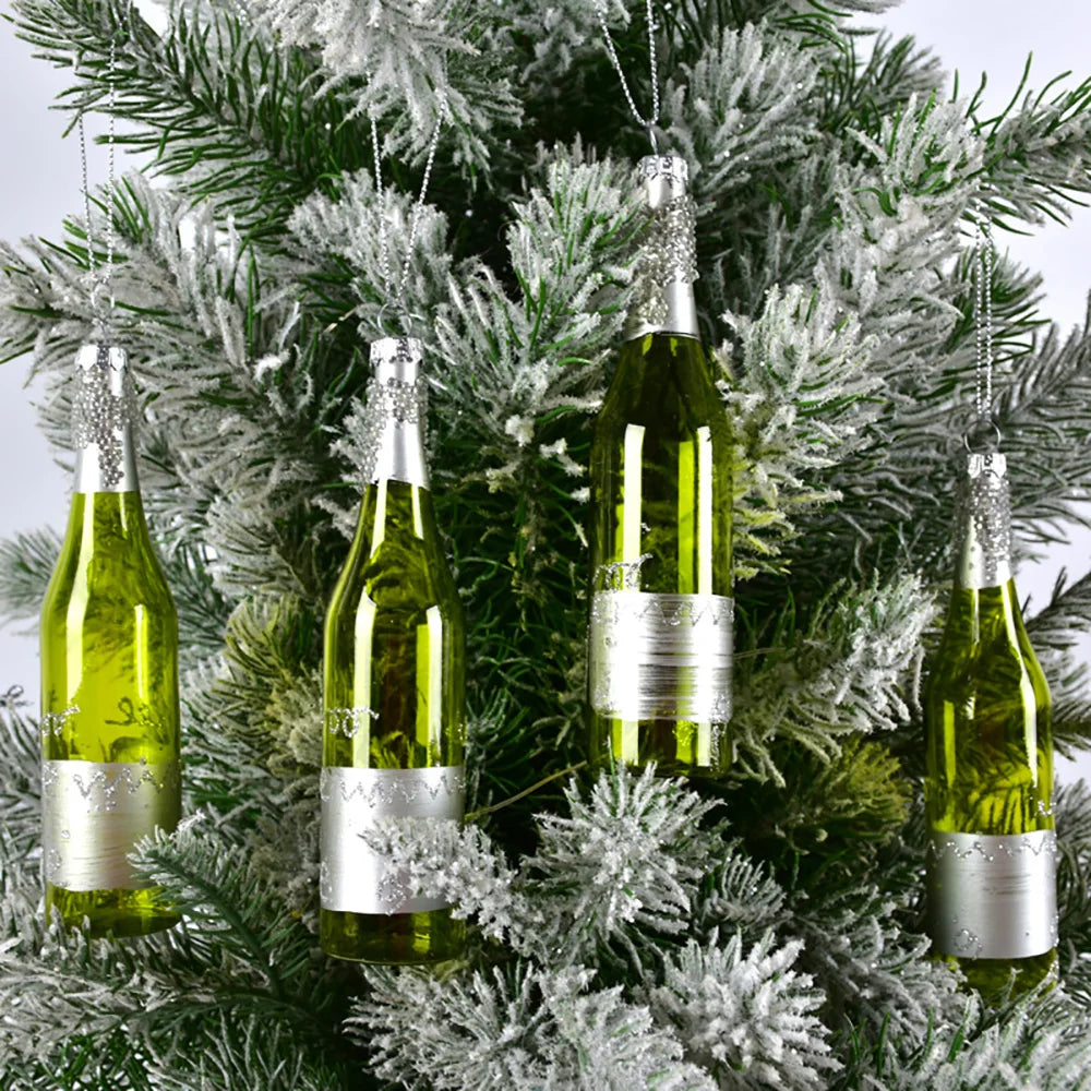 Ornements suspendus en verre peint représentant des fruits pour décoration festive