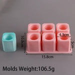 moules silicone savon géométriques modernes couleurs variées hexagones carrés minimalistes