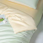 drap plat uni satiné vert clair moderne élégant tissu microfibre soie été polyester frais