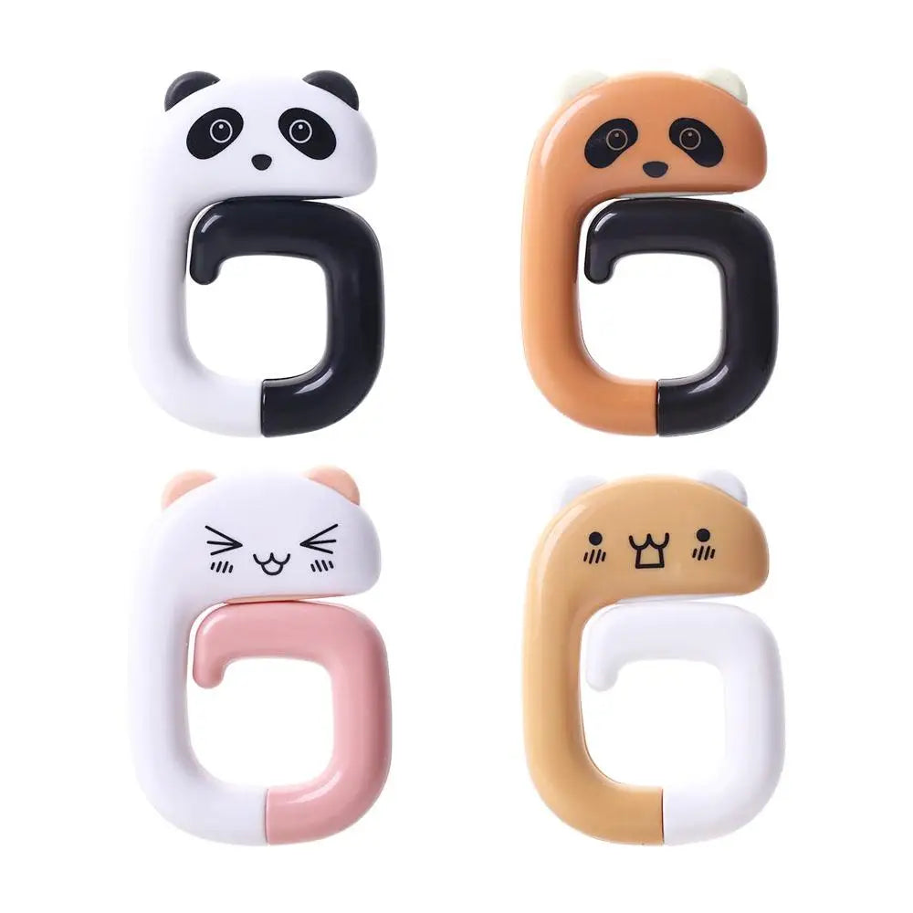 porte sacs mignon panda orange noir blanc utilisation multiple adhésif portable crochet PVC
