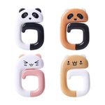 porte sacs mignon panda orange noir blanc utilisation multiple adhésif portable crochet PVC
