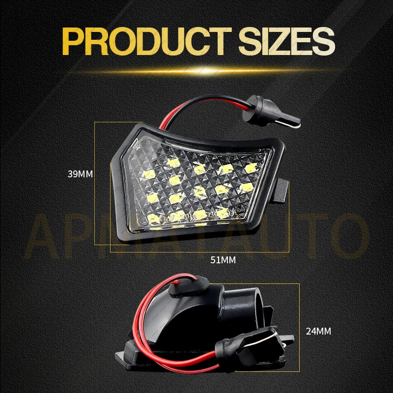 lampe led sous miroir plug and play noir blanche moderne volvo jaguar transparente fixe