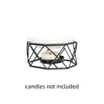 bougeoir moderne minimaliste blanc noir doré ajouré support métallique bougie différentes tailles