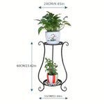 support plante métal noir blanc grille ajourée moderne pieds solides pots tiered shelf