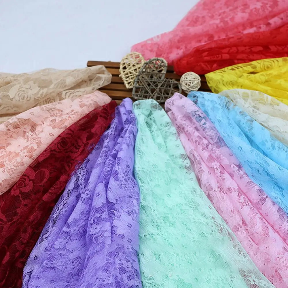 écharpe dentelle florale multicolore translucide classique coeurs dorés 150x100cm