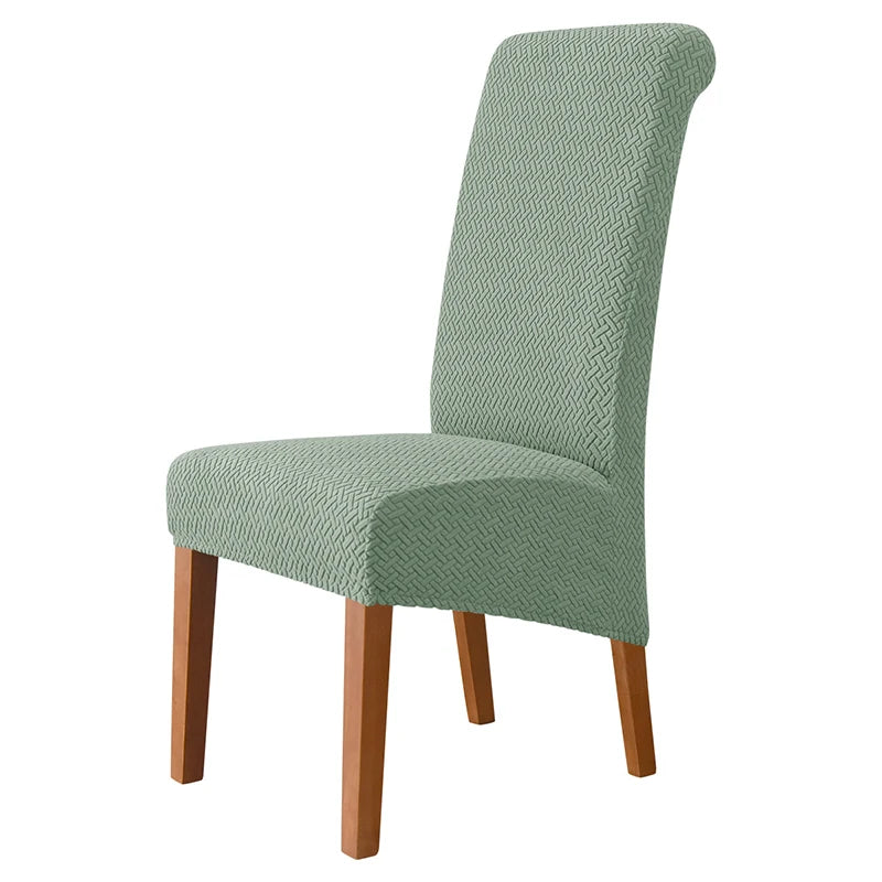 housse chaise moderne tissu géométrique vert clair protection salissures 35 43cm haute qualité