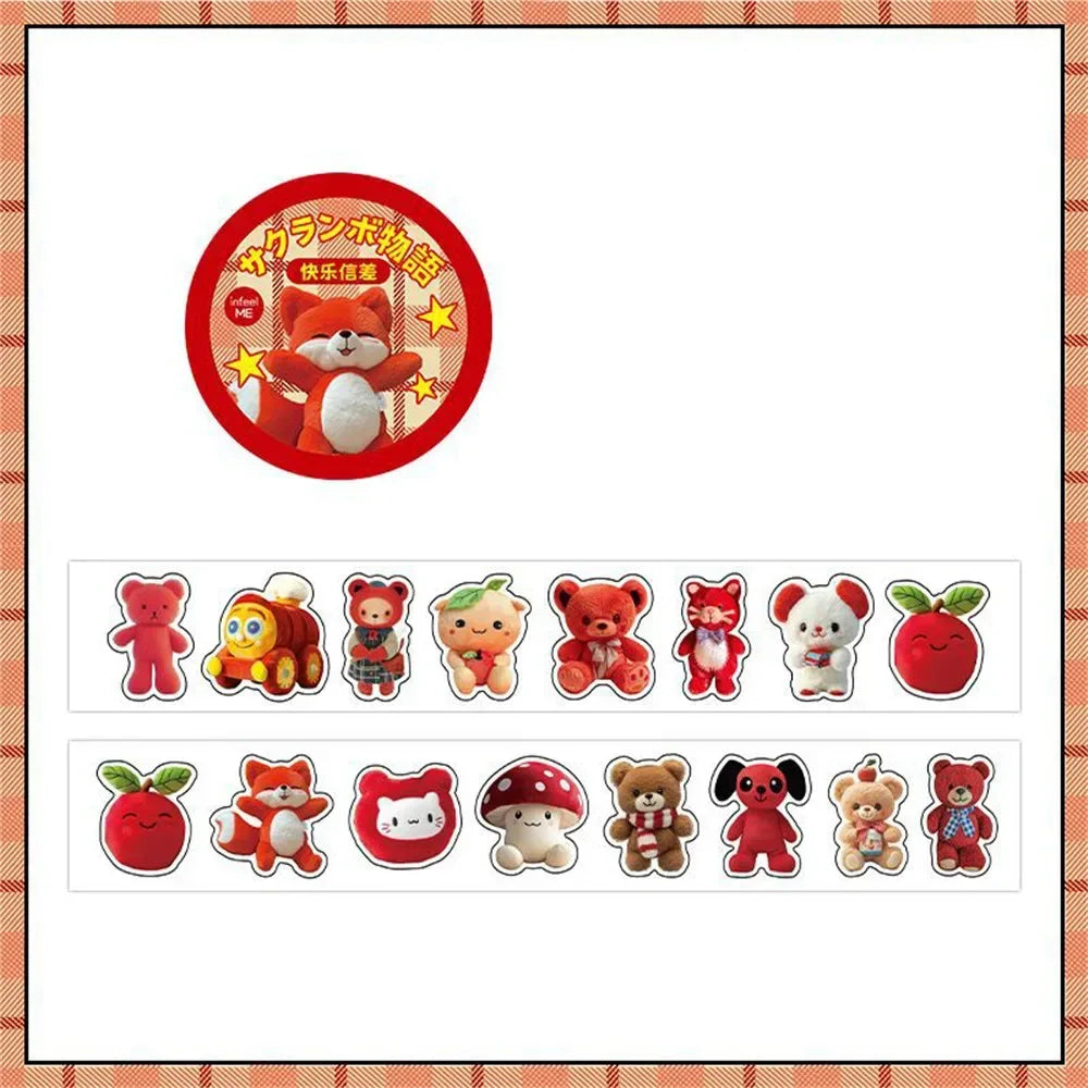 peluches miniatures adhésives scrapbooking cartoonesques ours lapins chiens