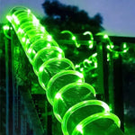 guirlande led solaire flexible modes lumineux multicolore extérieure festive spirale