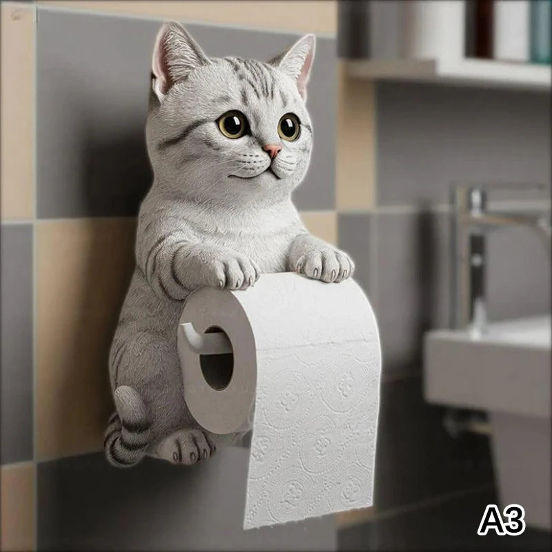 porte rouleau papier toilette support mural adhésif gris blanc réaliste 3d salon cuisine salle