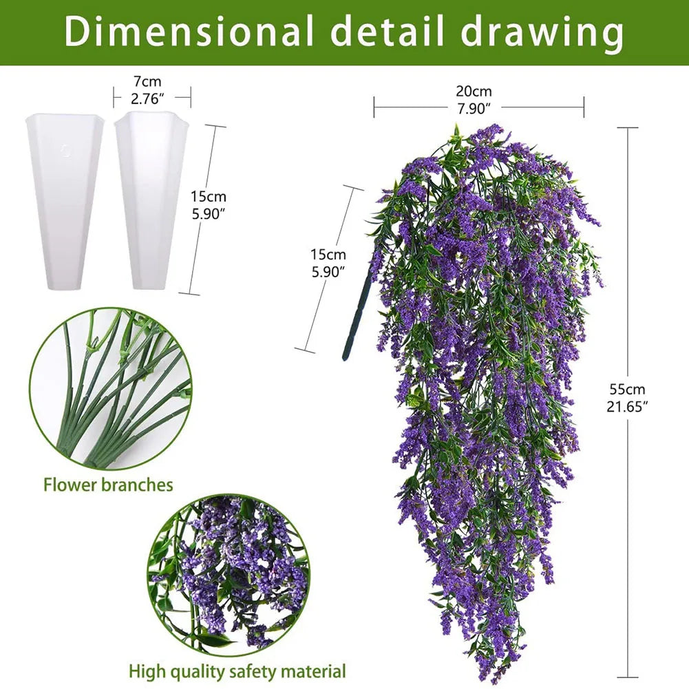 guirlande artificielle fleurs violet rose vert clair modernes extérieures intérieures décoration maison mariage anniversaire