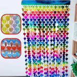 rideau porte coeurs rose noir violet moderne 1m 2m fete decoration