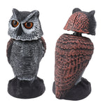 décoration extérieure hibou noir plumes réalistes ornement animalier jardin figuration