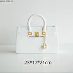 vase resine moderne sac birkin rose vif blanc doré élégant brillant 28cm